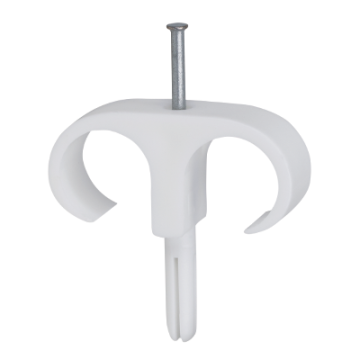 Plugsclips Double PC-D 18-22 - White (Nail 2.5 x 45mm)