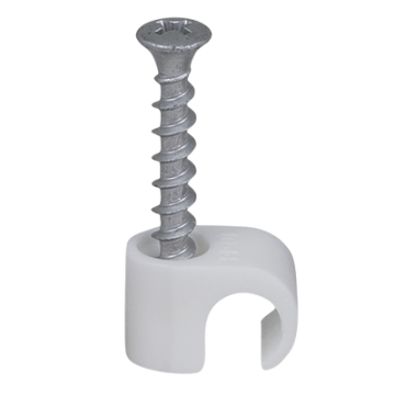 ScrewClip PH2 Screw Round Lead 10-14 - White (Screw 5 x 40mm)