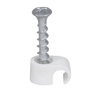 Screwclip PH2 Screw Round Lead 7-10 - White (Screw 5 x 33mm)