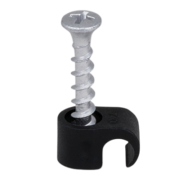 Screwclip PH2 Screw Round Lead 7-10 - Black (Screw 5 x 33mm)