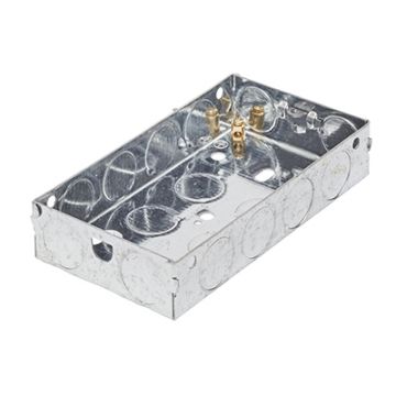 Switch & socket box Steel 2G 25mm