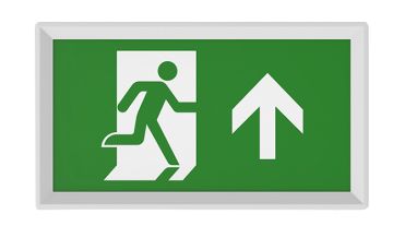Cliff LED Emergency Exit Box with arrow up legend