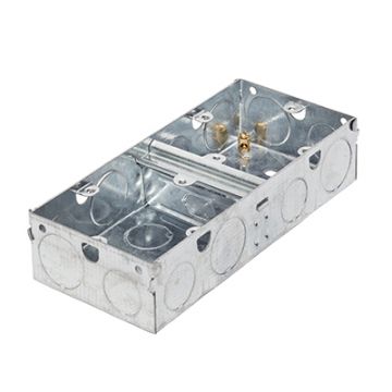Switch & socket box Steel Dual 35mm