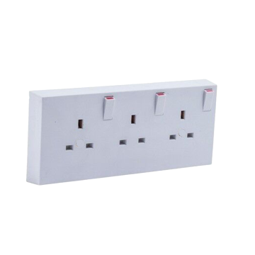 Double to Triple Socket Converter 13A