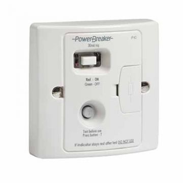 RCD PowerBreaker Fixed Spur Unit White 13A Passive