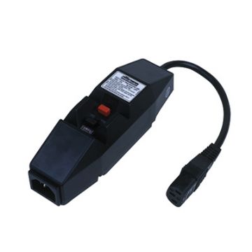 In line RCD with IEC Lead - Black