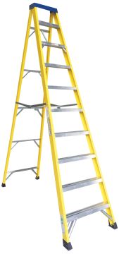 9 Step Plus Tray Fibre Glass Ladder