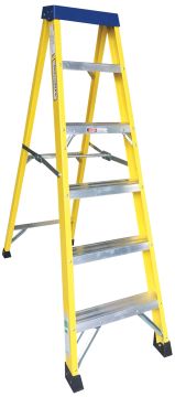 5 Step Plus Tray Fibre Glass Ladder