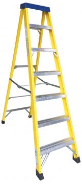 6 Step Plus Tray Fibre Glass Ladder