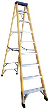 8 Step Plus Tray Fibre Glass Ladder