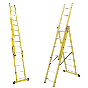 Combination Ladder 21 step - Fibreglass