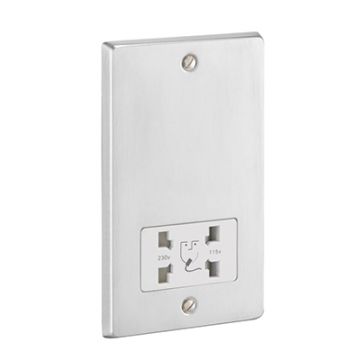 Shaver Socket Satin Chrome