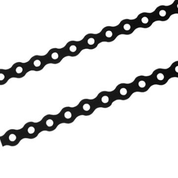 Perforated Fixing Band Black 10mx12mm