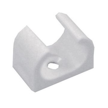 PVC Conduit clip Oval White 25mm