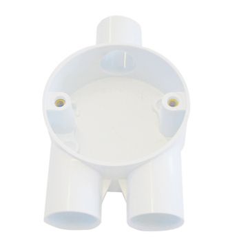 PVC Y Box 20mm White